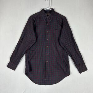 Ralph Lauren Chaps Button Up Long Sleeve Shirt Men's 15.5 32-33 Plaid Casual Top